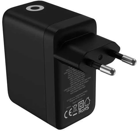 Įkroviklis Mobile Origin 65W GaN Ekranas Charger PW20 - 2x USB-C + USB-A