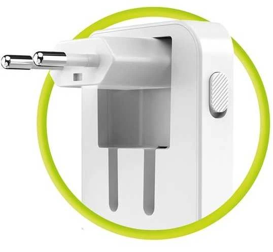 Mobile Origin 65W GaN III plonas įkroviklis, dvigubas USB-C, vienas USB-A, juodas