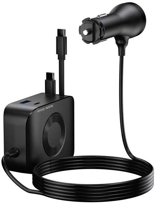 Įkroviklis Mobile Origin 75W 5in1 automobilinis įkroviklis CA23 - 2x USB-C + USB-A prievadai, 2x USB-C laidai