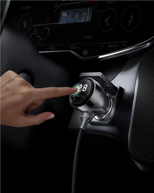 Įkroviklis Mobile Origin 75W 5in1 automobilinis įkroviklis CA23 - 2x USB-C + USB-A prievadai, 2x USB-C laidai