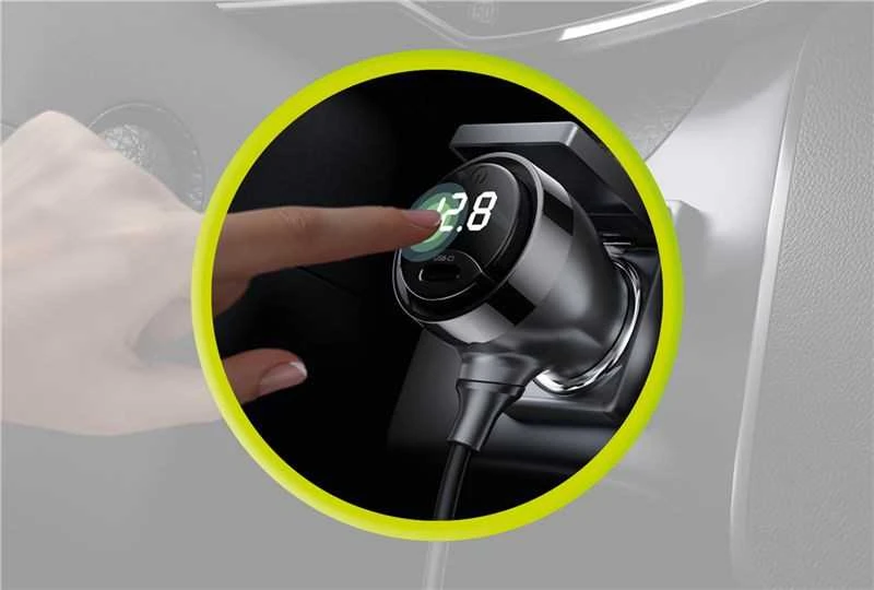 Įkroviklis Mobile Origin 75W 5in1 automobilinis įkroviklis CA23 - 2x USB-C + USB-A prievadai, 2x USB-C laidai