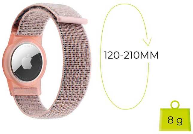 Dėklas Mobile Origin AirTag Strap, pink unicorn