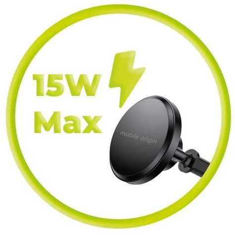 Automobilinis laikiklis Mobile Origin Wireless Dash Car Charger MO4, MagSafe Compatible