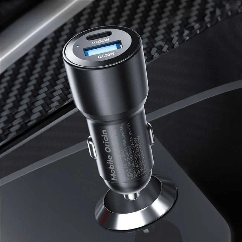 Mobile Origin automobilinis įkroviklis 60 W USB-C ir USB-A