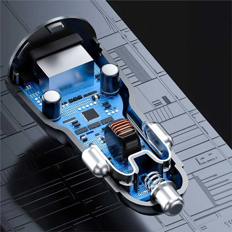 Mobile Origin automobilinis įkroviklis 60 W USB-C ir USB-A