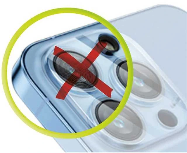 „Mobile Origin Easy Lens“ pilnas dangtelis, skaidrus – „iPhone 13 Pro / 13 Pro Max“