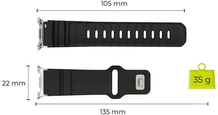 „Mobile Origin Easy Strap“ „Galaxy Watch 8“ juodas
