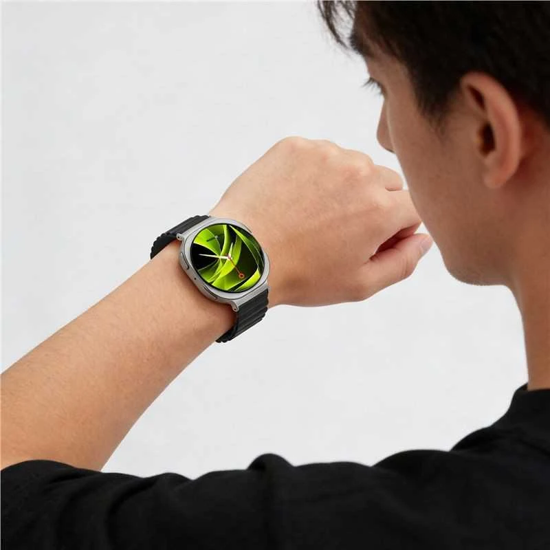 Mobile Origin Easy Strap magnetinis dirželis, skirtas Galaxy Watch 8, juodas
