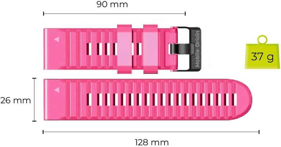 Mobile Origin Easy Strap Quick Fit, skirtas Garmin ES2, 26 mm, rožinės spalvos