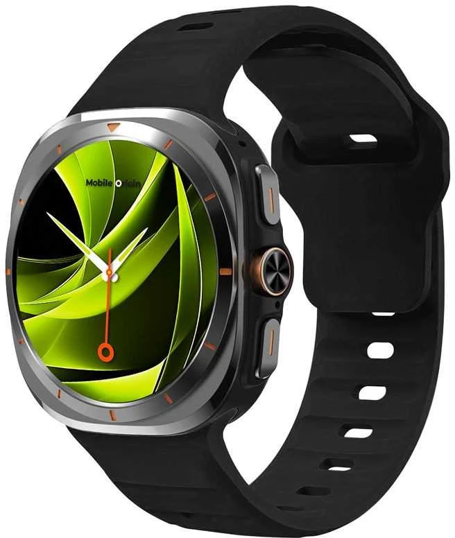 Mobile Origin Easy Strap silikoninis dirželis Galaxy Watch Ultra 47 mm, juodas
