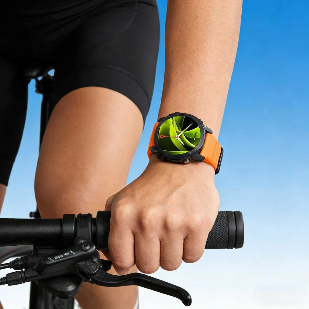 Mobile Origin Easy Strap silikoninis dirželis, skirtas Garmin ES2, 20 mm oranžinis