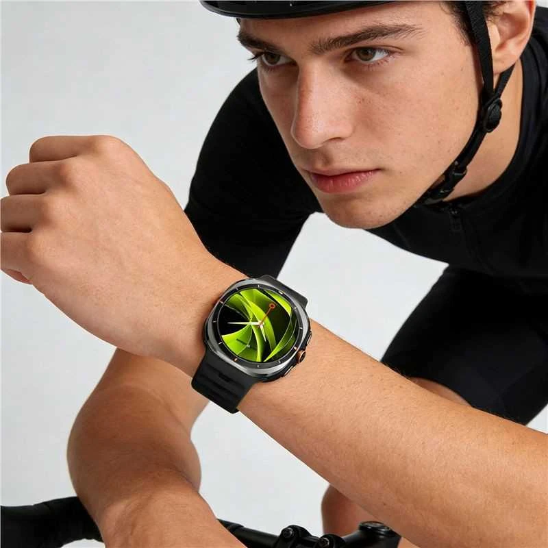 Mobile Origin Easy Strap silikoninis dirželis Galaxy Watch Ultra 47 mm, juodas