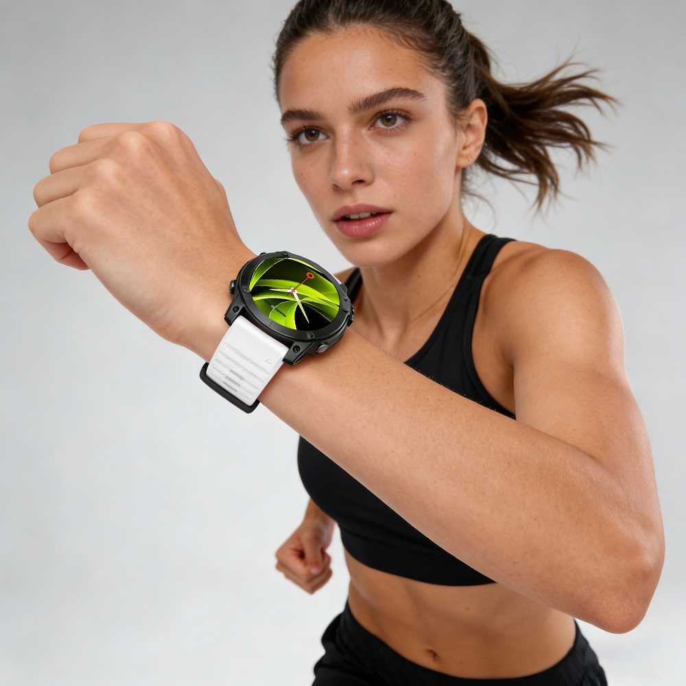 Mobile Origin Easy Strap silikoninis dirželis, skirtas Garmin ES2, 20 mm, baltas