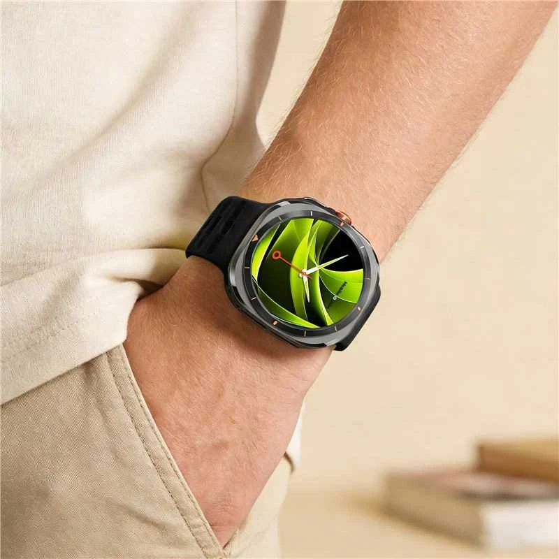 Mobile Origin Easy Strap silikoninis dirželis Galaxy Watch Ultra 47 mm, juodas