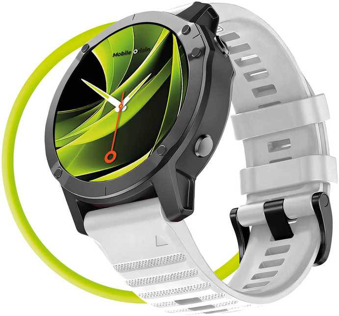 Mobile Origin Easy Strap silikoninis dirželis, skirtas Garmin ES2, 20 mm, baltas