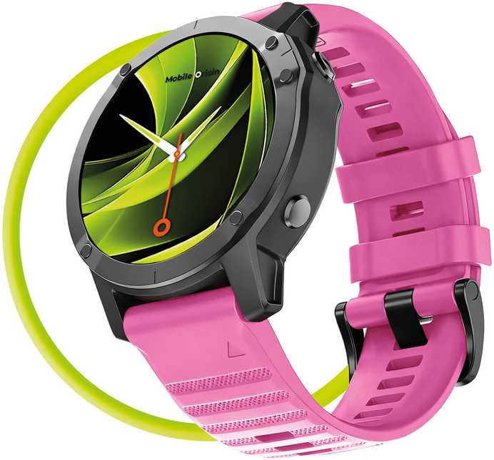 Mobile Origin Easy Strap silikoninis dirželis, skirtas Garmin ES2, 20 mm, rožinis