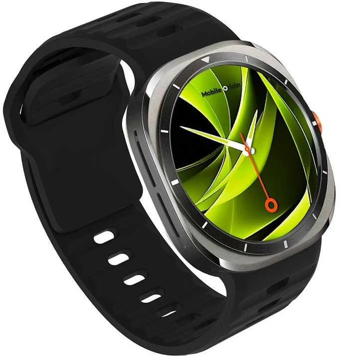 Mobile Origin Easy Strap silikoninis dirželis Galaxy Watch Ultra 47 mm, juodas