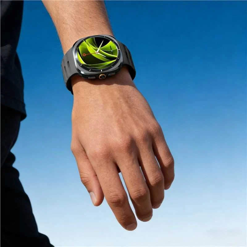 Mobile Origin Easy Strap silikoninis dirželis Galaxy Watch Ultra 47 mm, juodas