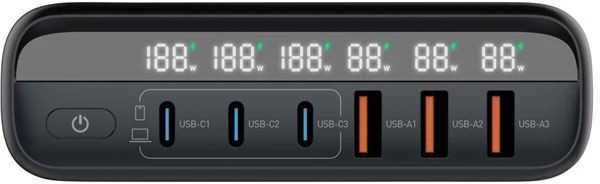 Mobile Origin GaN 140W kelioninis įkroviklis PW12 ES/JK/JAV, 3x USB-C + 3x USB-A
