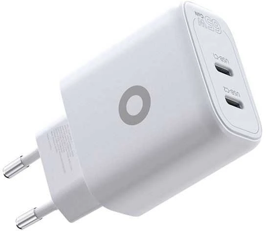 Įkroviklis Mobile Origin GaN 65W įkroviklis TÜV, MO19 - dvigubas USB-C