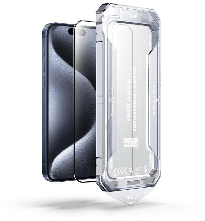 Mobile Origin Geltona ekrano apsauga iPhone 15 Pro Max su lengvu uždėjimu