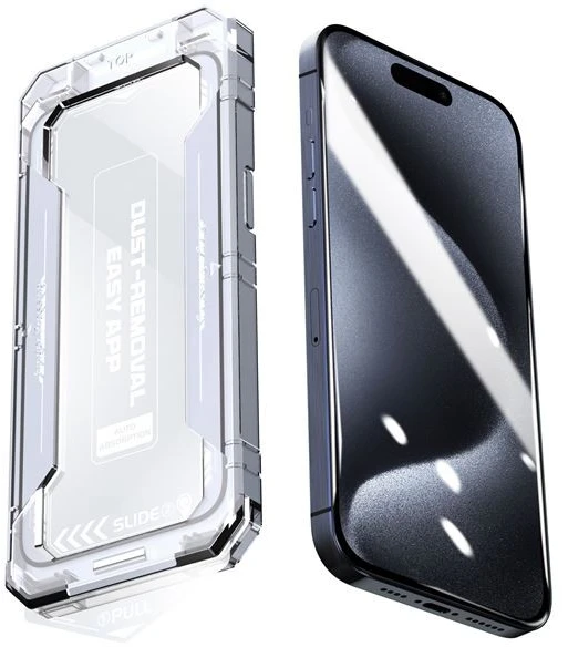 Mobile Origin Geltona ekrano apsauga iPhone 15 Pro Max su lengvu uždėjimu