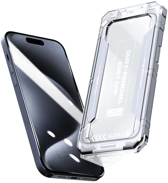 Mobile Origin Geltona ekrano apsauga iPhone 15 Pro su paprastu uždėjimu