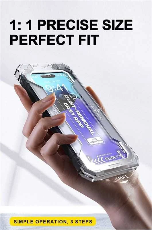 „Mobile Origin Geltona“ ekrano apsauga su paprastu uždėjimu, skirta „iPhone 16 Pro Max“.