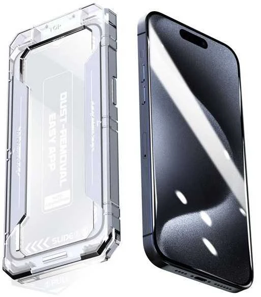 „Mobile Origin Geltona“ ekrano apsauga su paprastu uždėjimu, skirta „iPhone 16 Pro Max“.