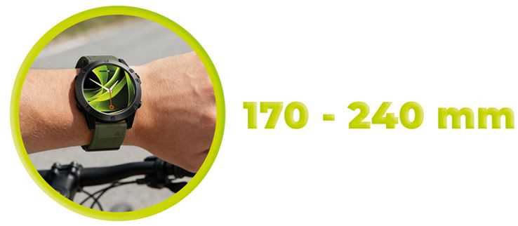 Mobile Origin Greito tvirtinimo dirželis "Quick Fit", skirtas Garmin ES1, 20 mm, tamsiai žalias
