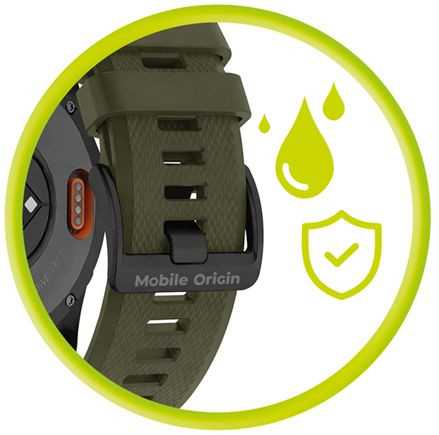 Mobile Origin Greito tvirtinimo dirželis "Quick Fit", skirtas Garmin ES1, 20 mm, tamsiai žalias