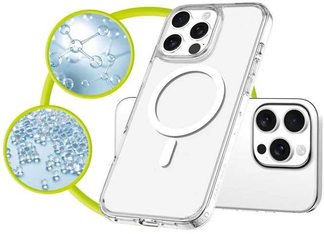 Mobile Origin hibridinis „MagSafe“ dėklas, skaidrus – „iPhone 16 Pro Max“