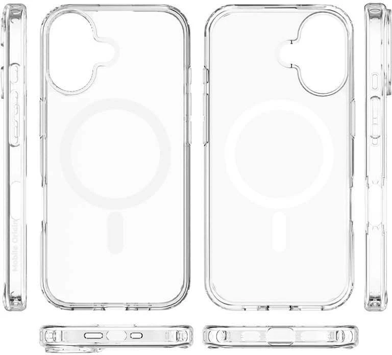 Mobile Origin hibridinis „MagSafe“ dėklas, skaidrus – „iPhone 16“