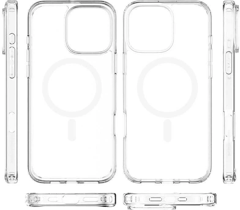 Mobile Origin hibridinis „MagSafe“ dėklas, skaidrus – „iPhone 16 Pro Max“