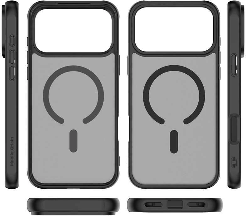 Dėklas Mobile Origin Exkluzivni Mobile Origin Hybrid MagSafe Case, matte juodas - iPhone 17 Pro Max