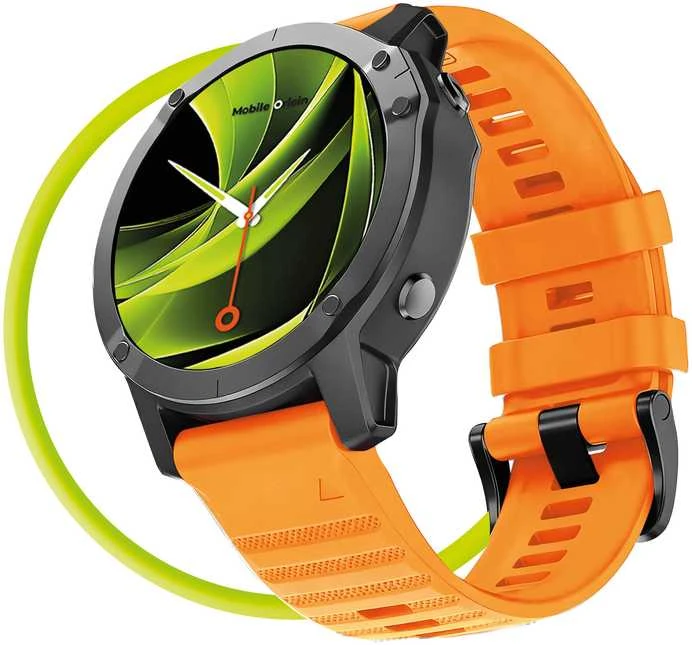 Mobile Origin Lengvai keičiamas greito tvirtinimo dirželis, skirtas Garmin ES2, 26 mm, oranžinis