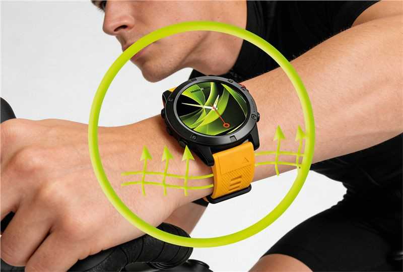 Mobile Origin Lengvai keičiamas Quick Fit dirželis, skirtas Garmin ES1, 20 mm, geltonas