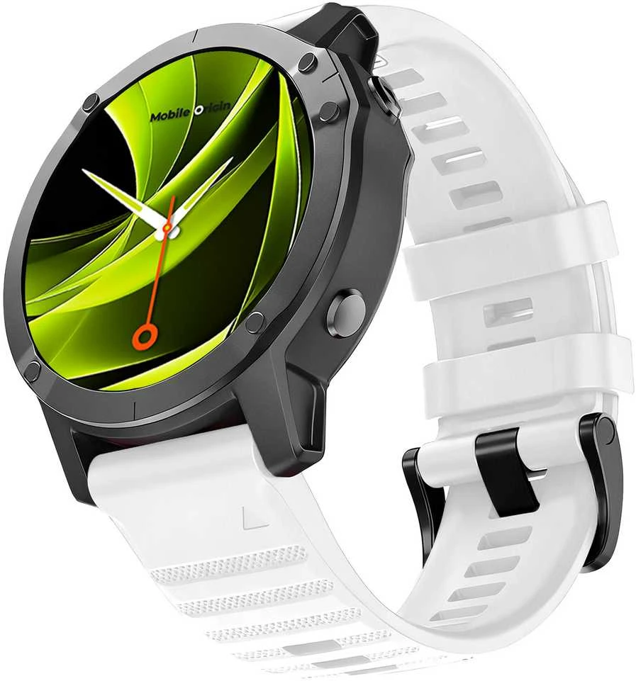 Mobile Origin Lengvai keičiamas QuickFit dirželis, skirtas Garmin ES2, 26 mm, baltas