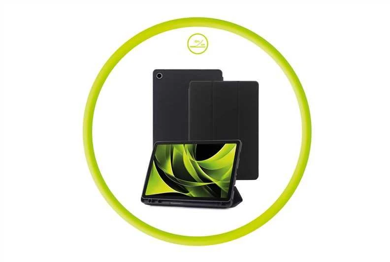 Mobile Origin Lengvai naudojamas visiškai dengiantis planšetės dėklas, juodas - Samsung Galaxy Tab A9+