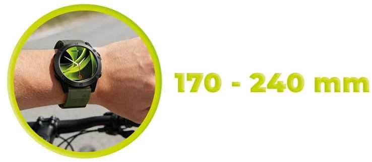 Mobile Origin Lengvai pritvirtinamas Quick Fit dirželis, skirtas Garmin ES1, 26 mm tamsiai žalias