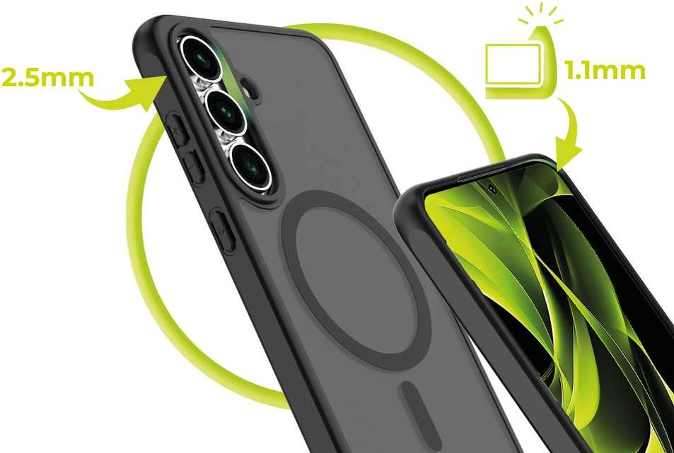 Cases And Covers Alza Mobile Origin Lengvas dėklas, MagSafe, matinė juoda - Samsung Galaxy S25 FE