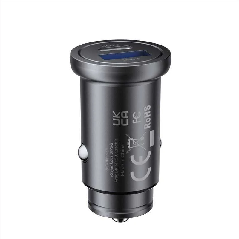 Mobile Origin metalinis automobilinis įkroviklis 30 W, CA12 - USB-C, USB-A