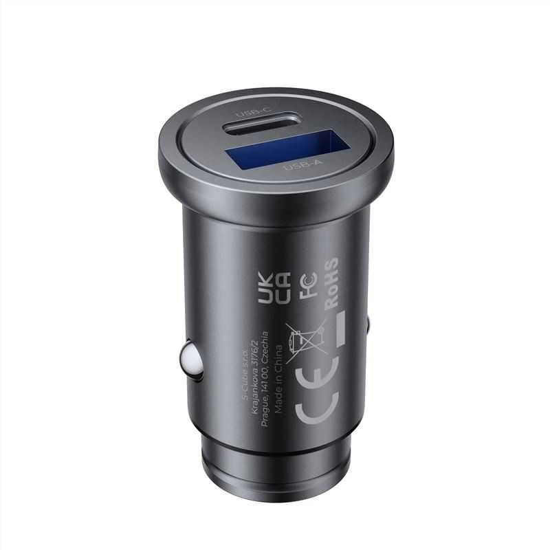 Mobile Origin metalinis automobilinis įkroviklis 30 W, CA12 - USB-C, USB-A