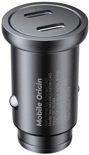 Mobile Origin Metalinis automobilinis įkroviklis 30 W, CA13 - 2 x USB-C