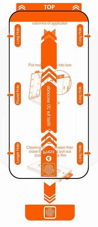 Mobile Origin Oranžinis ekrano apsauginis stiklas iPhone 11 Pro/XS/X