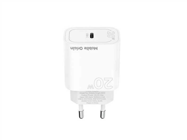 „Mobile Origin PD20W“ sieninis įkroviklis MO11, 1 USB-C