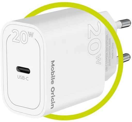 „Mobile Origin PD20W“ sieninis įkroviklis MO11, 1 USB-C