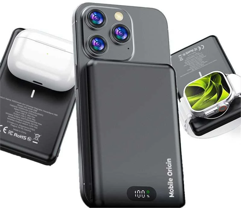 Mobile Origin Belaidė magnetinė įkrovioji baterija 10000mAh 3in1 PB8