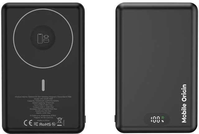 Mobile Origin Belaidė magnetinė įkrovioji baterija 10000mAh 3in1 PB8