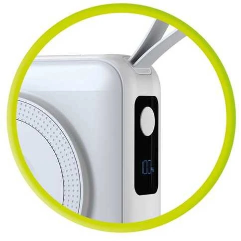 Mobile Origin nešiojamas įkroviklis ir kelioninis įkroviklis, „Lightning“ / USB-C laidas, suderinamas su „MagSafe“ / „AW“ / „iPhone“, baltas